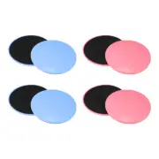 8 Packs Dual Sided Core Sliders Exercise Sliders for Working Out, Pink/Blue
