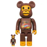 BE@RBRICK BEARBRICK BABY MILO AND BANANA 100% & 400%全新未拆