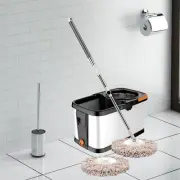 Mop and Bucket Set Cleaning Tool Stainless Steel Adjustable Handle Rotating Mop