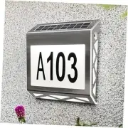 Lighted Address Signs for House,Solar House Number for Silver-wall 1PACK