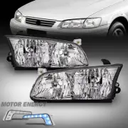 For 00-01 Toyota Camry Chrome Headlights Headlamps Lamps w/Blue LED DRL Signal (for: Toyota)
