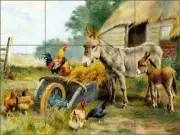 Country Life Tile Backsplash William Weeks Art Ceramic Mural WW001