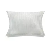 Striped Greige With Feather Down Insert Pillow