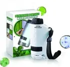 Mini Microscope for Kids Handheld Portable Observing insects and ants (White)
