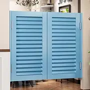 YUGXTH Cafe Door Swinging Door, Interior Solid Wood Swing Door with Hinges, 180° Open and Close Half Waist Door, Louvered Saloon Swing Door, Customizable (Color : A, Size : W 27.6xH 39.4"/70x100cm)