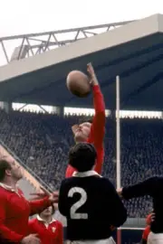 Geoff Evans Wins A Lineout Ball For Wales 1972 Old Rugby Photo