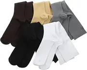 [Gogogmee] 5 Pairs High Compression Socks Traveler Graduated Socks Running Nurse Socks Over The Calf Socks Mens Calf Socks Pro Compression Socks Mens Breathable Socks Hiking Men Women Socks