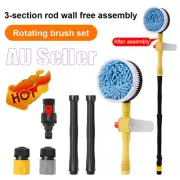 Car Wash Brush Cleaning Mop Long Handle Automatic Rotating Foaming Microfiber TL