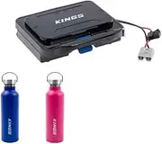 Kings 12V Travel Sandwich Press |Toasties |Grill+ Blue Water Bottle + Pink Water Bottle