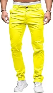 [Aosufei] Men's Slim Fit Stylish Outdoor Pants Comfort Business Joggers Trousers Skinny Lightweight Hiking Pants