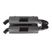 HMF Titan XL Blackout Dual Slip On Exhaust Pipe Polaris RZR XP Turbo