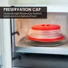 Collapsible Microwave Cover Silicone Vegetables Colander Strainer Lid (Red)