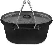 10 Quart Oval Camp Oven, 9.4 Litre Capacity
