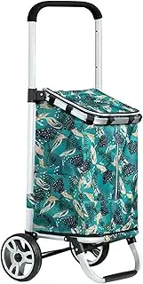 Lightweight, Shopping Cart 28L Shopping Trolley Bag On Wheels Foldable Push Tote Cart with Cushion Handle for Shoping,Grocery Grocery Cart