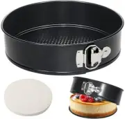 Tellshun 9 Inch Springform Pan Tin With 50pcs Parchment Paper Cheesecakes Baking