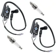 2x For Honda CB350 CL350 SL350 CB360 Ignition Coil +Spark Plug