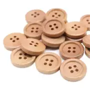 30pcs 18mm 3/4 inch Wood Buttons Natural Wooden Buttons for Sewing Sweater Cr...
