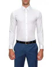 [Gibson] Slim Fit White Archie Shirt FGW014
