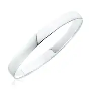 Sterling Silver 65X8mm Polished Solid Bangle