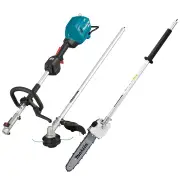 Makita UX01GZ17 - 40V Max Multi Function Powerhead (Tool Only) + Pole Saw + Line Trimmer Attachment