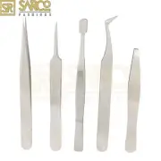 Kit of 5 Tweezers for Watch Maker Jewelry Repairs Pickup Grasping Tools