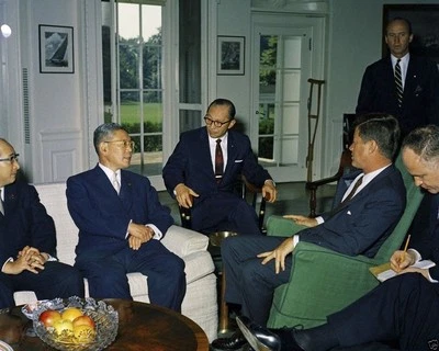 President John F. Kennedy with Japan Prime Minister Hayato Ikeda New 8x10 Photo