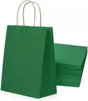 Small Gift Bags with Handles Green Paper Bags with Handles Green Gift Green Pape