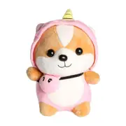 Catzon Super Soft Corgi Plush Great Gifts for Dog Lovers-Pink Unicorn