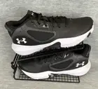 Under Armour Lockdown 6 basketball Sneakers Mens 10.5 Black White Trainers