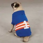 Zack & Zoey Collegiate 1 Dog Puppy Sweater Coat Jacket Blue Orange White XSMALL