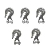 5 Pc 5/16'' Marine Stainless Steel 316 Clevis Grab Hook Towing Shackle 2,200 lbs