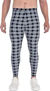 [Kapow Meggings] The Original Men's Leggings: Ideal for Fitness, Running, Fashion, Festivals, Parties & Activities - Men's Long Leggings, Stylish & Comfortable, Highland Rogue, L