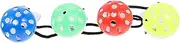 HOUDERCO 4Pcs Interactive Bearded Dragon Bell Balls Lizard with Suction Cups for Reptile Tanks Engaging Play for Lizards Safe and Fun Chewable Accessories