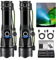 Flashlights High Lumens Rechargeable 2 Pack, 990000 Lumen Super Bright Led