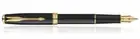 Parker Sonnet Fountain Pen Black Lacquer & Gold Medium Point New In Box 1931495