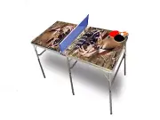 American Flag Big Buck Portable Tennis Ping Pong Folding Table w/Accessories