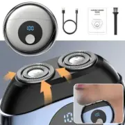 Travel Men's Shaver Mini Electric Razor LED power display USB Rechargeable
