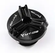 MKBHD For Yamaha MT 09 MT-09 Mt09 Sp 2021-2024 Motorcycle Accessories CNC Front And Rear Brake Fluid Cap Protection And Oil Filler Cap(M2.5 black)