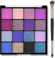 Erinde Colorful Makeup Eyeshadow Palette 16 Colors, Highly Pigmented Make up Shimmer Eye Shadow Pallete Powder, Highlighter Makeup Palette, Contour Eye Shadow Palette, Glitter Eyeshadow Palette #01
