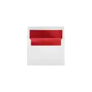 LUX 5 3/4"x8 3/4" 60lbs. Square Flap Env W/Peel & Press WE/Red Lining