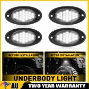 4pcs White LED Rock Lights Pod Offroad Truck Lamp Boat Under Glow Car Kit