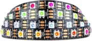 SEZO WS2812B LED Strip Light 3.3FT/1M 3.3FT 60LEDs, Black IP30 Non-Waterproof