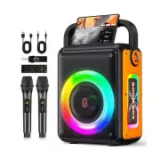 Karaoke Machine for Adults and Kids, Portable Outdoor Bluetooth Speaker with ...