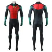Teen Titans Robin Print Jumpsuit Bodysuit Costume Cosplay Halloween - Kids