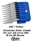OSTER STAINLESS STEEL GUIDE 9.5mm COMB*Fit A5 A6 97 76,Wahl KM2 KM10 KM5 Clipper