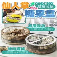 在飛比找momo購物網優惠-【Nick Shop】歐風輕奢360度旋轉雙層糖果盒-2入(