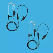 2x FBI Two Way Radio 2-Wire Clear Tube Earpiece for Motorola XTS-5000 HT-1000