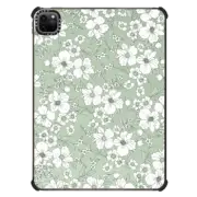 iPad Pro 11-inch (3rd/4th gen) iPad Impact Case Abstract watercolor mint green white floral pattern