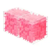 2 Pcs Labyrinth Puzzle Box, Puzzle Cube Game Puzzle Box (Pink, 3.74-Inch)