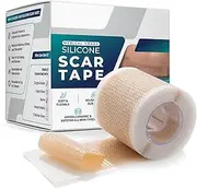 Medical Grade Silicone Scar Tape: Reusable Scar Sheets for C Section Surgical Tummy Tuck Keloid Treatment – Scar Removal for Face and Skin (1.6'' x 60'' Roll-1.5M)
